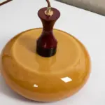 RetroWoodenOrangeDomeKitchenIslandHangingLight Homdiy