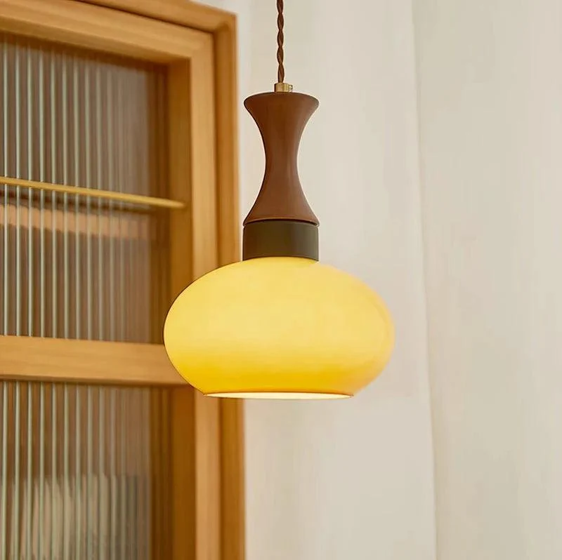 Retrowoodenorangedomekitchenislandhanginglight Homdiy 4