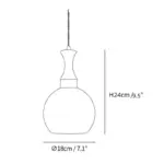 RetroWoodenOrangeDomeKitchenIslandHangingLight Homdiy