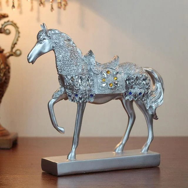 Retro lucky horse ornaments Sculptures and Statues - Homeko