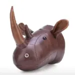 Rhino Head Wall Hanging Playful Cartoon Inspired Decor for Your Wall