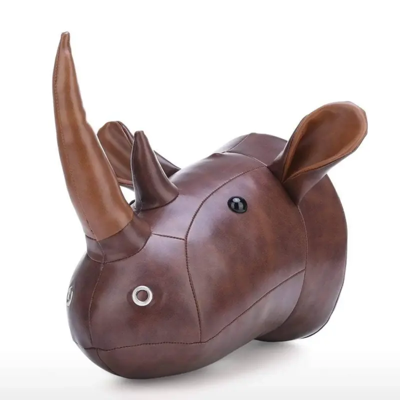 Rhino Head Wall Hanging Playful Cartoon Inspired Decor for Your Wall