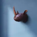 Rhino Head Wall Hanging Playful Cartoon Inspired Decor for Your Wall