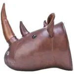 Rhino Head Wall Hanging Playful Cartoon Inspired Decor for Your Wall