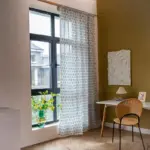 Rideaux de fen tre en coton et lin avec feuilles vertes imprim es draperies semi transparentes da0a896e 5822 4afc 92d7 d7e6e0f8dcd0