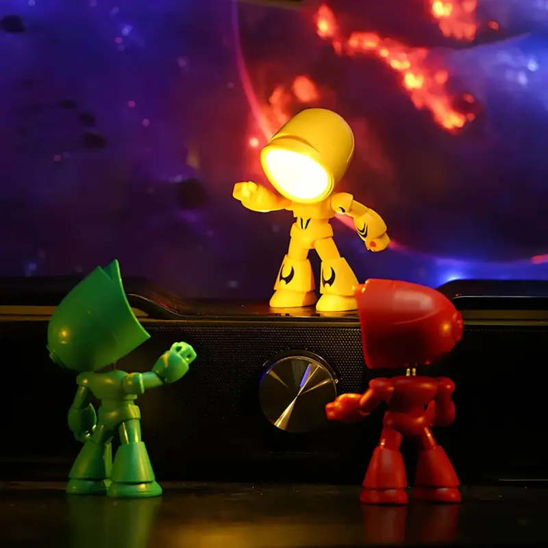 RoboLamp NiedlicheKinder TischlampeimRoboter Design2xlumina