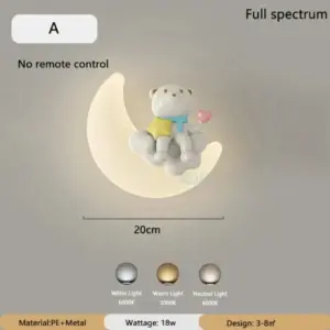 OpulentAura - Wall lamp Moon