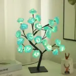 Roos Bloem Boom Lamp 24 Hoofden Roos Tafel Licht Fee Bureau Nachtlampjes Usb Plug Geschenken Voor
