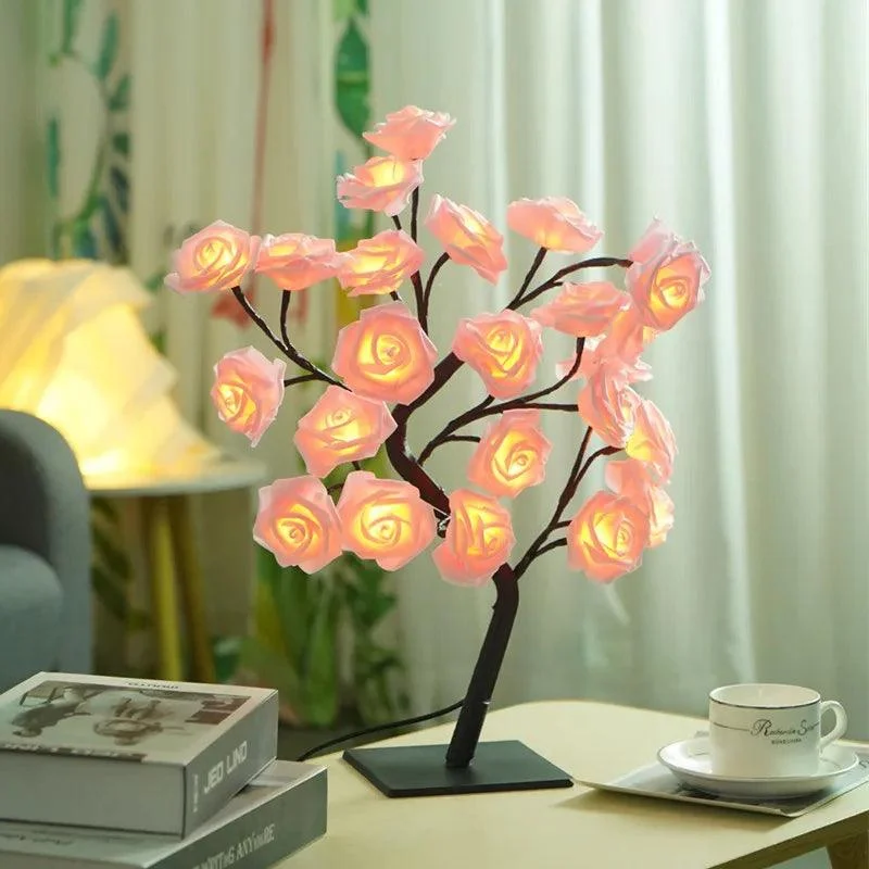 Roos Bloem Boom Lamp 24 Hoofden Roos Tafel Licht Fee Bureau Nachtlampjes Usb Plug Geschenken Voor 8f886830 8c6f 437d Aec1 E6d6d1bb8f72