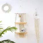RopeCraftDoubleWoodHangingShelf-Homeko5 RopeCraftDoubleWoodHangingShelf Homeko5
