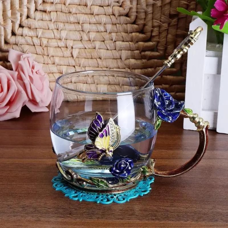Rosace Handcrafted Tea Set Decorfaure