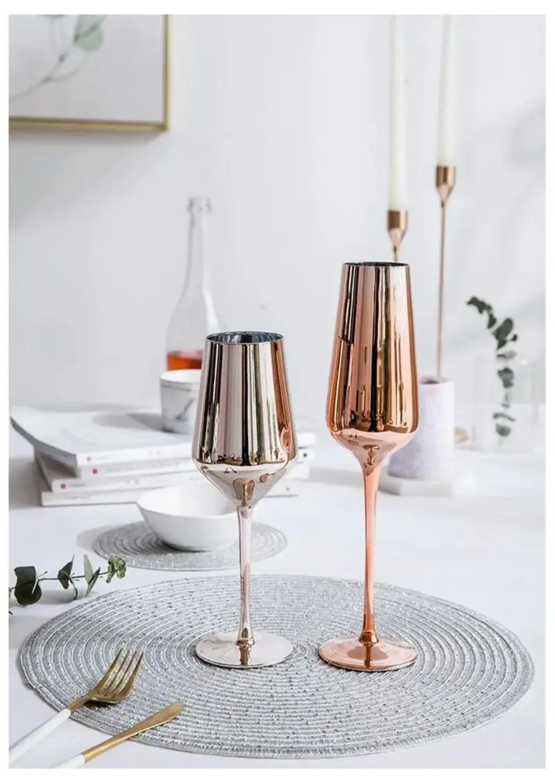 Rose Gold Champagne Flutes Decorfaure
