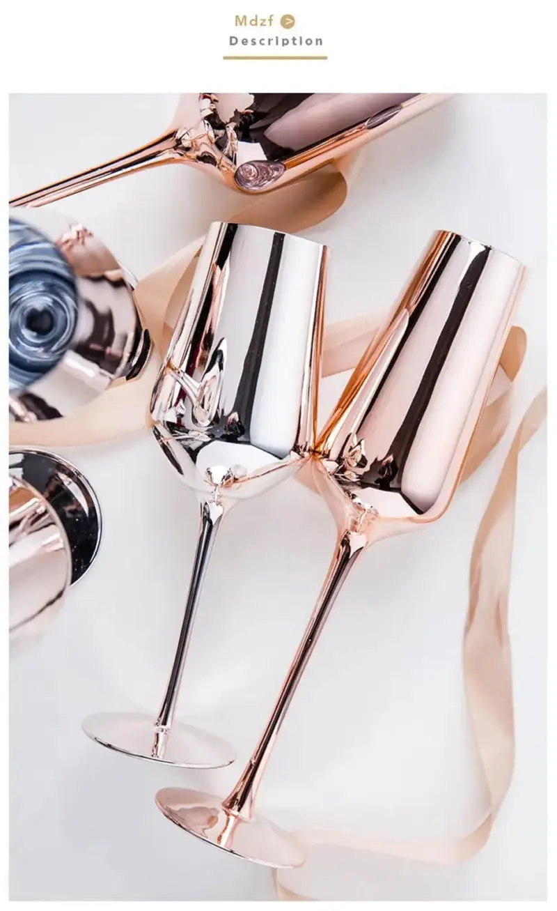 Rose Gold Champagne Flutes Decorfaure