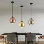 RoseGoldGlassCeilingChandelierLEDColorfulLightingBedroomLampDecorative Homeko3