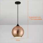 RoseGoldGlassCeilingChandelierLEDColorfulLightingBedroomLampDecorative Homeko4