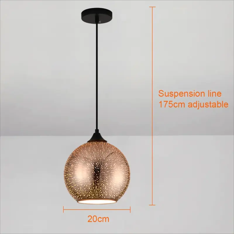 RoseGoldGlassCeilingChandelierLEDColorfulLightingBedroomLampDecorative Homeko4