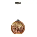 RoseGoldGlassCeilingChandelierLEDColorfulLightingBedroomLampDecorative Homeko7