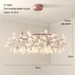 RoseGoldNordicChandelierArtLightingHanginglivingRoomRestaurantKitchenFireflyLampBranchRound-Homeko10 RoseGoldNordicChandelierArtLightingHanginglivingRoomRestaurantKitchenFireflyLampBranchRound Homeko10
