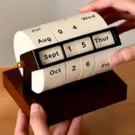 RotatingWheelRetroWoodenCalendar2