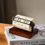 RotatingWheelRetroWoodenCalendar3