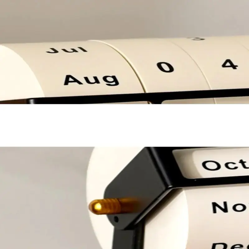 RotatingWheelRetroWoodenCalendar4