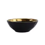 Round White Black Ceramic Salad Bowl Gold Japanese Style Noodle Container For Soup Rice Bowl Ceramica 31f4716f 5106 4562 ae89 fdf11297cd51