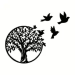 RoundMetalTreeWallDecor Homeko4