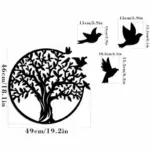 RoundMetalTreeWallDecor Homeko6