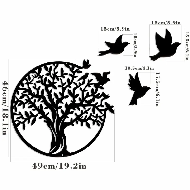 RoundMetalTreeWallDecor Homeko7