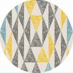 RoundVintagePremiumRugCarpetLivingRoomDecorationWashableforLoungeNon slip Homeko15