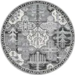 RoundVintagePremiumRugCarpetLivingRoomDecorationWashableforLoungeNon slip Homeko8