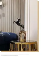 Running Horse Marble Metal Statue Decorfaure