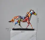 RunningColorfulUnicornHorseResinSculpturesandStatues Homeko2