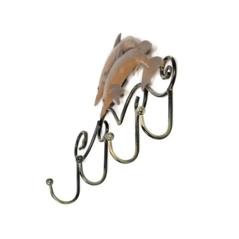 Rustic Dolphin Key Holder Coastal Charm
