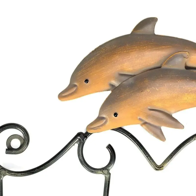 Rustic Dolphin Key Holder Coastal Charm