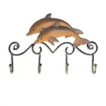 Rustic Dolphin Key Holder Coastal Charm