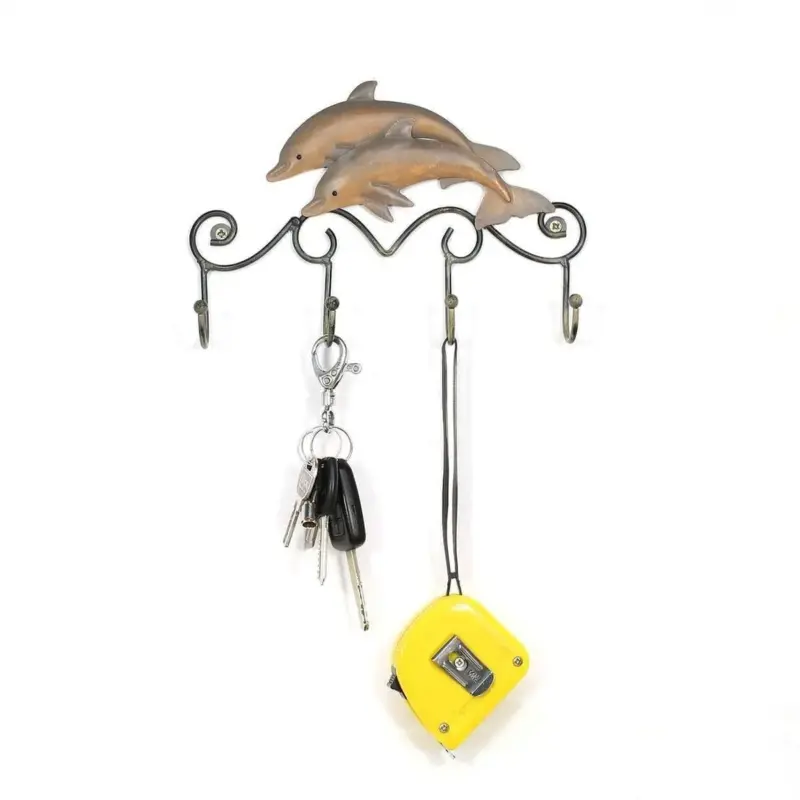 Rustic Dolphin Key Holder Coastal Charm