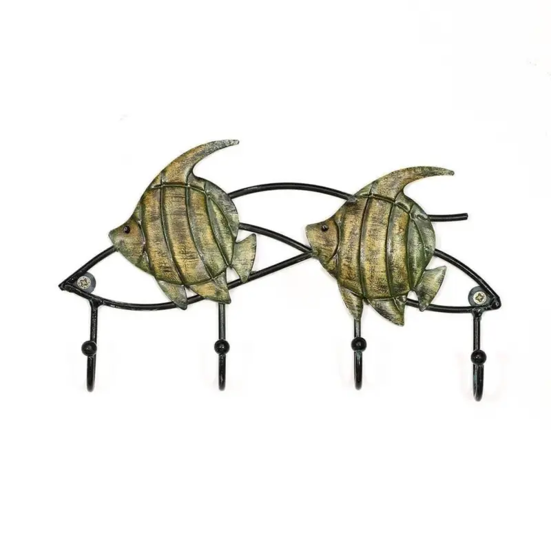 Rustic Fish Key Hanger Coastal Rusticity