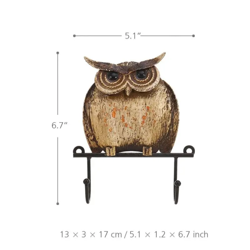Rustic Owl Key Rack Whimsical Rusticity