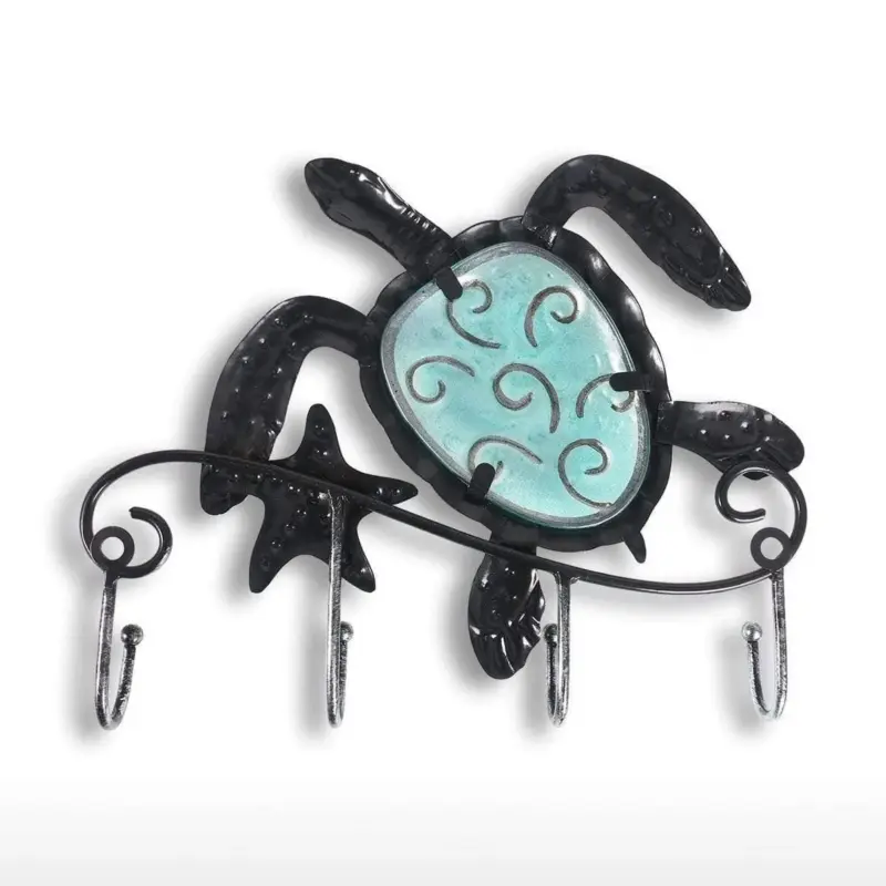 Rustic Turtle Key Hanger Coastal Rustic Decor
