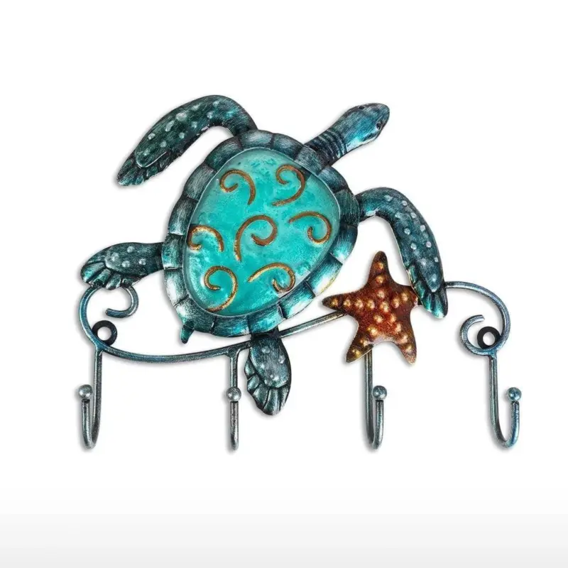 Rustic Turtle Key Hanger Coastal Rustic Decor