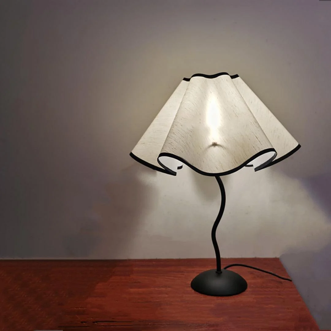 Vintage Squiggle Lamp with Pleated Lampshade - ISTANBULLU LTD