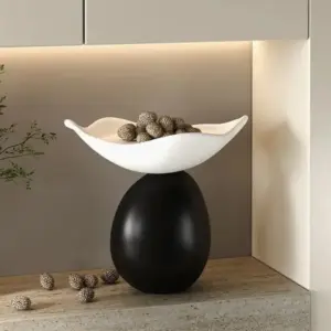 Modern Resin Decorative Fruit Bowl - Elegant Home Decor Centerpiece 27.5 cm