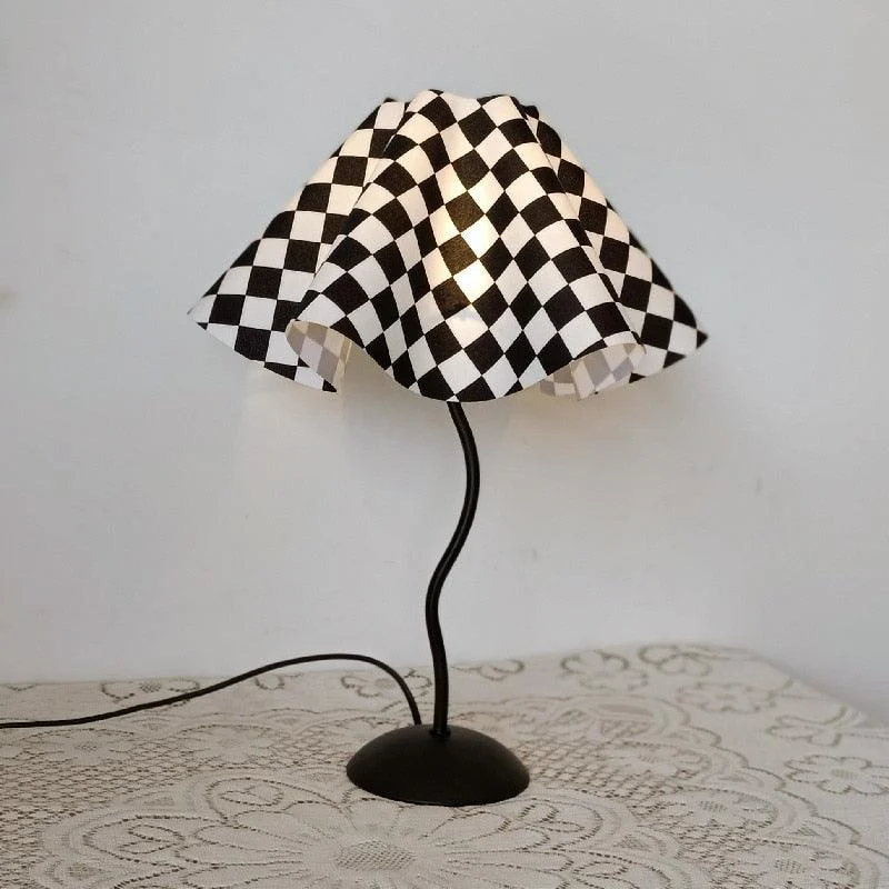 Vintage Squiggle Lamp with Pleated Lampshade - ISTANBULLU LTD