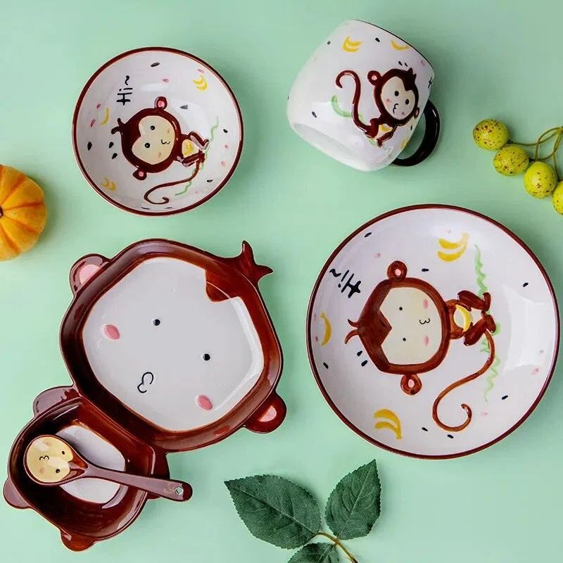 Rabbit Monkey Bear Deer Animal Ceramic Tableware - ISTANBULLU LTD