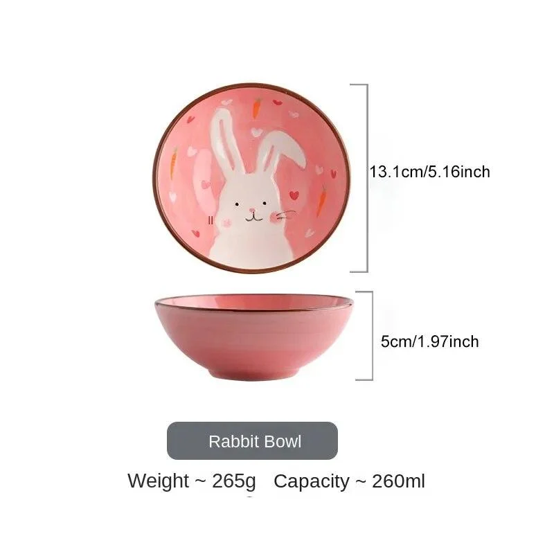 Rabbit Monkey Bear Deer Animal Ceramic Tableware - ISTANBULLU LTD