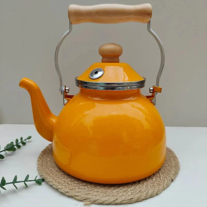 Retro Japanese Inspired Enamel Tea Kettle 2.5L - ISTANBULLU LTD