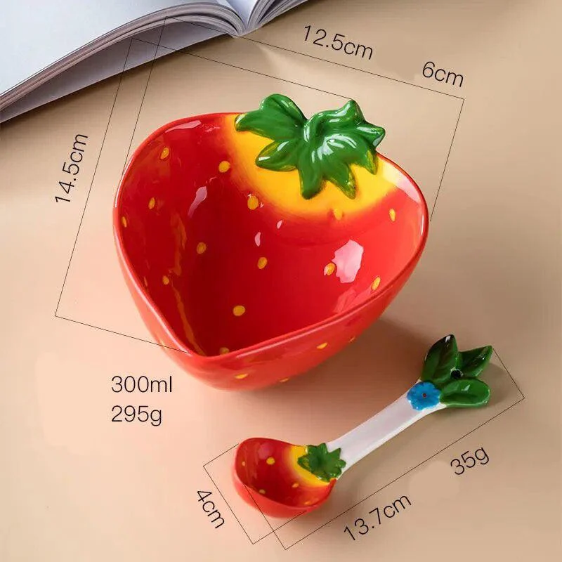 Watermelon Grape Strawberry Ceramic Bowl - ISTANBULLU LTD