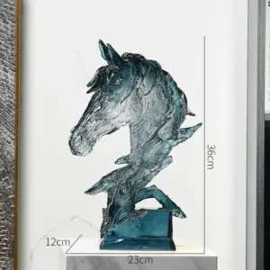 Transparent Horse Head Statue