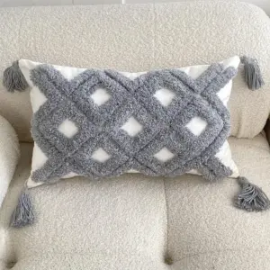 Plush Cushion - BohoNord - 4 Corners Tassel - Sofa Cushion Set